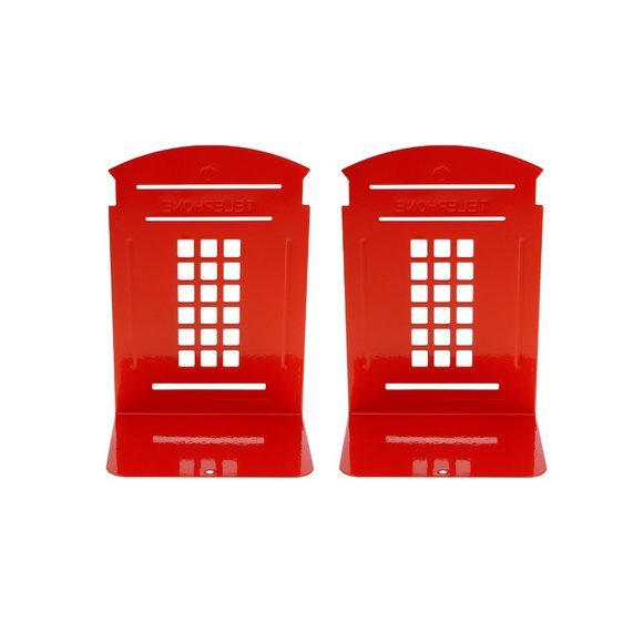 London Telephone Booth Non-Slip Metal Bookends  | NEW! - Picture 3 of 8